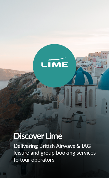 Description of our company, Lime. Delivering British Airways & IAG leisure and group booking services to tour operators.